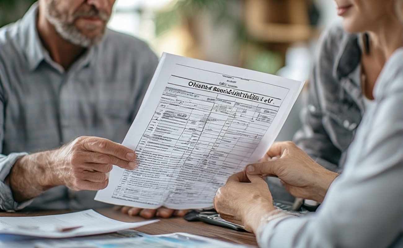 Married couple reviewing tax documents showing $9,033 in tax savings from One Big Beautiful Bill Act